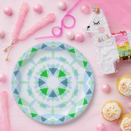 おもしろいかわいらしボーイズブルーグリーン誕生日魔法スター ペーパープレート (パーティー)