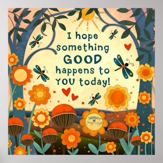 おもしろいかわいらし何か良い引用文 ポスター (正面)