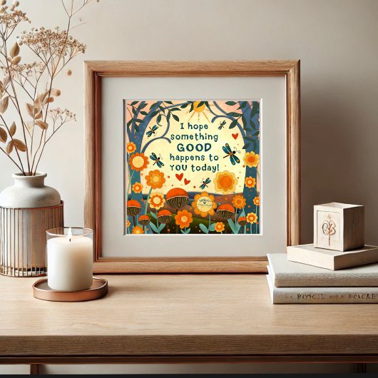 おもしろいかわいらし何か良い引用文 ポスター