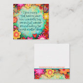 おもしろいかわいらし愛する人々のインスピレーションやさしいカード スクエア名刺 (正面/裏面)