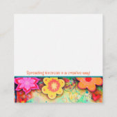 おもしろいかわいらし愛する人々のインスピレーションやさしいカード スクエア名刺 (裏面)