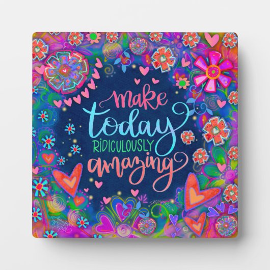 おもしろいかわいらし感動的フローラアメージング引用文 フォトプラーク (正面)