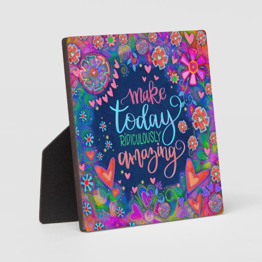 おもしろいかわいらし感動的フローラアメージング引用文 フォトプラーク (正面)