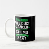 おもしろいがん戦闘胆管がん患者Chemo コーヒーマグカップ (左)