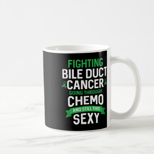 おもしろいがん戦闘胆管がん患者Chemo コーヒーマグカップ (右)