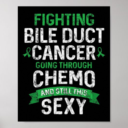 おもしろいがん戦闘胆管がん患者Chemo ポスター (正面)
