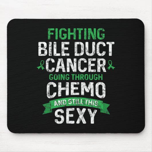 おもしろいがん戦闘胆管がん患者Chemo マウスパッド (正面)