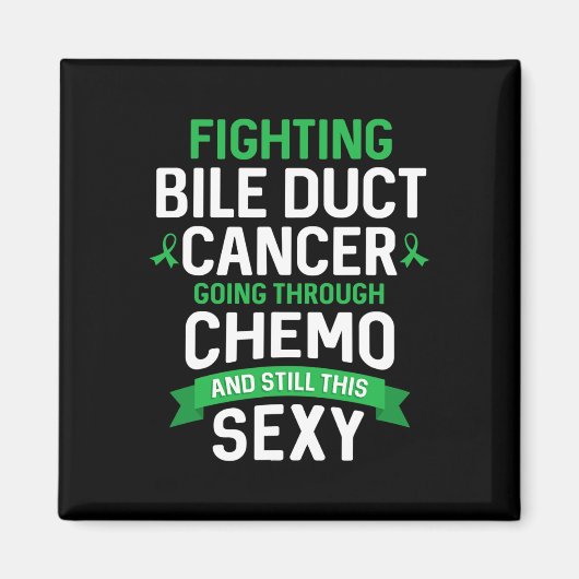 おもしろいがん戦闘胆管がん患者Chemo マグネット (正面)