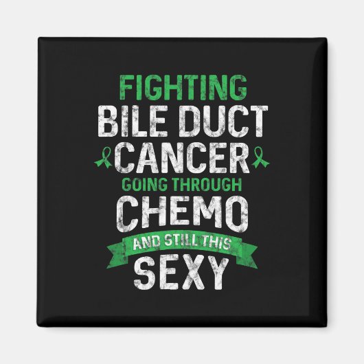 おもしろいがん戦闘胆管がん患者Chemo マグネット (正面)