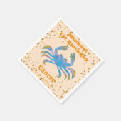 おもしろいがん最初の誕生日と金ゴールド紙吹雪 スタンダードカクテルナプキン (角)