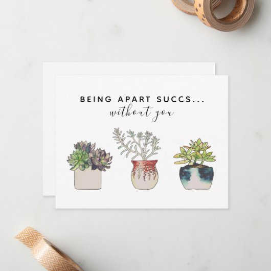 おもしろいがサボテンなしで離れている ノートカード (正面/裏面インサイチュ)