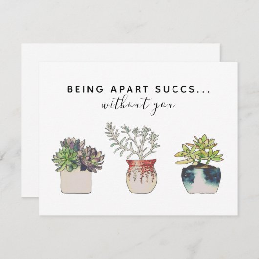 おもしろいがサボテンなしで離れている ノートカード (正面/裏面)