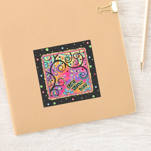 おもしろいが喜んで生きるカラフル シール (ノートブック)