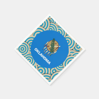 おもしろいが埋め込まれたオクラホマ州旗 スタンダードカクテルナプキン