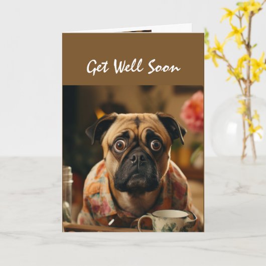 おもしろいが幸せであなたは病気にならない カード (黄色い花)