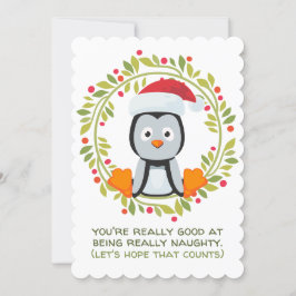 ~おもしろいが得意なクリスマスペンギンいけな シーズンカード
