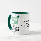 おもしろいが既にそのデータのスプレッドシートを作成している マグカップ (正面左)