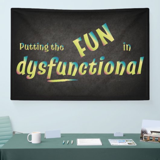 おもしろいが機能不全で緑の色合い 横断幕 (トレードショー)