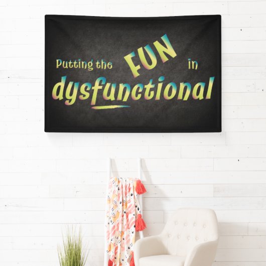 おもしろいが機能不全で緑の色合い 横断幕 (インサイチュ)