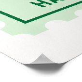「おもしろいが起こる」引用文グリーンスタンププリント ポスター (角)