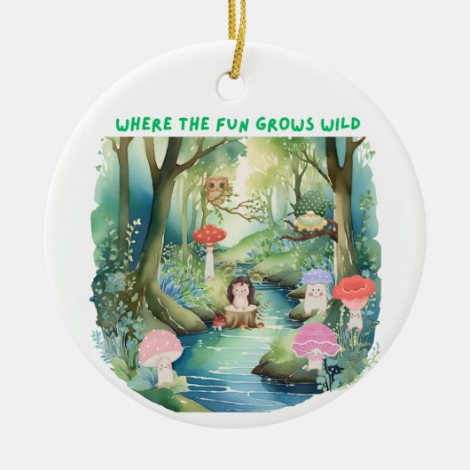おもしろいが野生のオーナメント セラミックオーナメント (正面)