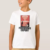 おもしろいきのこ雲花火専門家Tシャツ Tシャツ (正面)