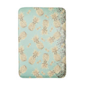 おもしろいきらびやかな黄金のパイナップル バスマット (正面縦)