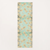 おもしろいきらびやかな黄金のパイナップル ヨガマット (正面)