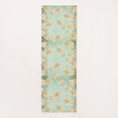 おもしろいきらびやかな黄金のパイナップル ヨガマット (裏面)