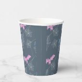 おもしろいくもの巣のクモとこうもり 紙コップ (右)