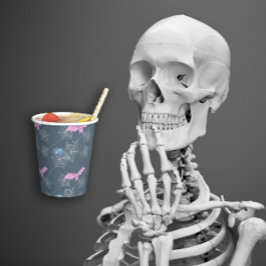 おもしろいくもの巣のクモとこうもり 紙コップ