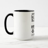 おもしろいくもの巣開発者の処理情報 マグカップ (左)