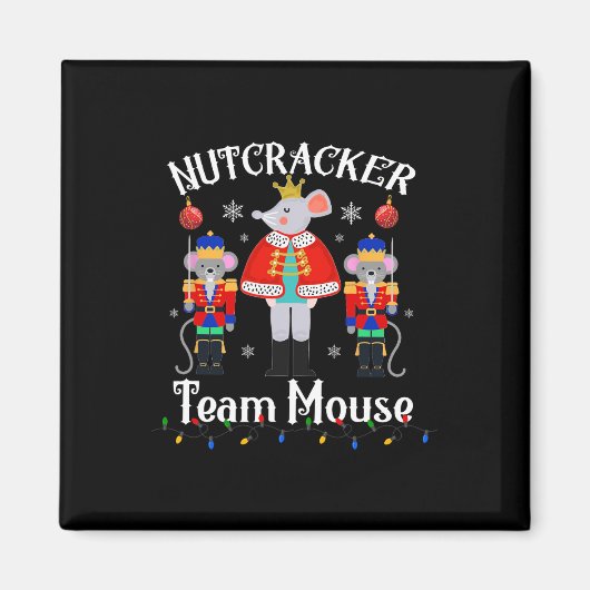 おもしろいくるみ割り兵士おもちゃクリスマスダンスチームモ マグネット (正面)