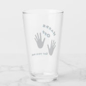 おもしろいけちな「手を離す…勝手にしろ！」 タンブラーグラス (裏面)