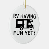 おもしろいけれどもおもしろいな言葉遊びを持っているRV セラミックオーナメント (右)