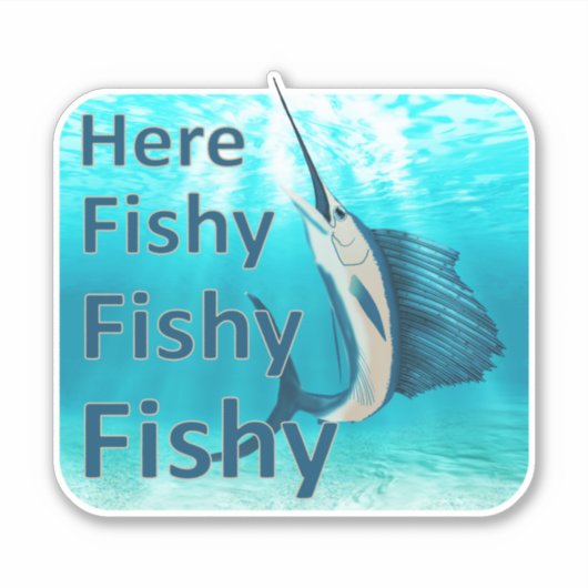 おもしろいここになま臭くなま臭いSailfishを採取して下さい シール (正面)