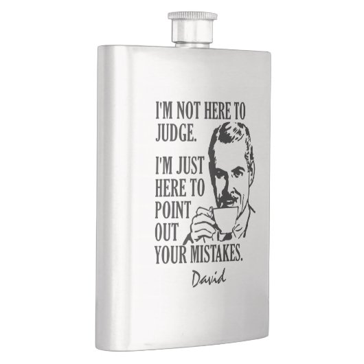 "おもしろいここに"名前をカスタムするのフラスコを判断するため フラスク (右)