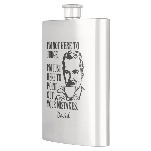 "おもしろいここに"名前をカスタムするのフラスコを判断するため フラスク (左)