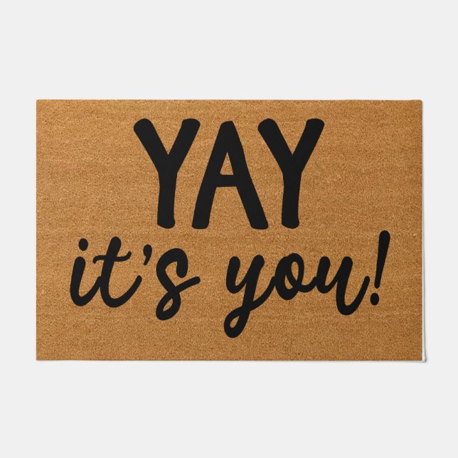 おもしろいことわざのフォーマットおもしろい、ようこそマット ドアマット (正面)