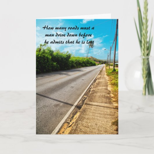 おもしろいことわざの男性運転手数 カード (正面)