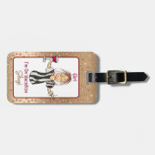 おもしろいことわざはっきりしたガーリーマンガ休暇 ラゲッジタグ (正面横)