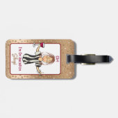 おもしろいことわざはっきりしたガーリーマンガ休暇 ラゲッジタグ (裏面横)