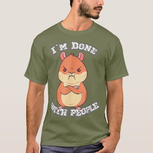 おもしろいことわざは人のハムスター怒だ Tシャツ (正面)
