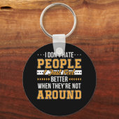 おもしろいことわざは人を嫌いな感じい キーホルダー (正面)