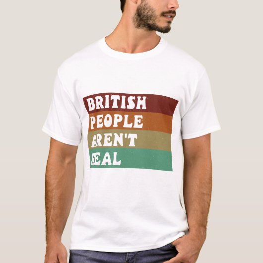 おもしろいことわざイギリス国民は実在 Tシャツ (正面)