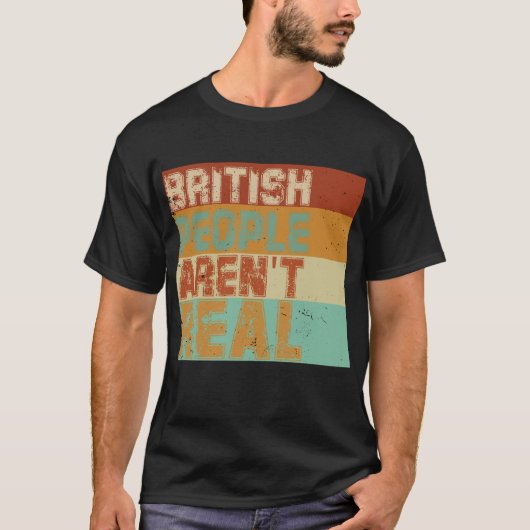 おもしろいことわざイギリス国民は実在 Tシャツ (正面)