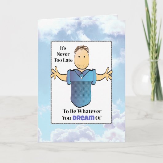 おもしろいことわざオス漫画ユーモアのある誕生日 カード (正面)