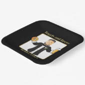 おもしろいことわざグルームカートゥーンバ結婚ーゲルブランチ ペーパープレート (傾斜あり)