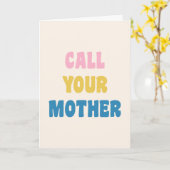 おもしろいことわざコールお母さん可愛い引用文デザイン カード (黄色い花)