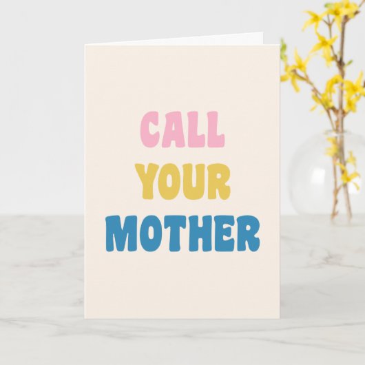 おもしろいことわざコールお母さん可愛い引用文デザイン カード (黄色い花)